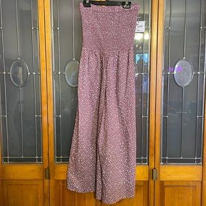 O’Neill Rose Dot Alicia Smocked Strapless Jumpsuit NWT size XS